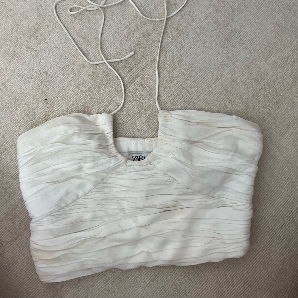 Zara Ivory Textured top